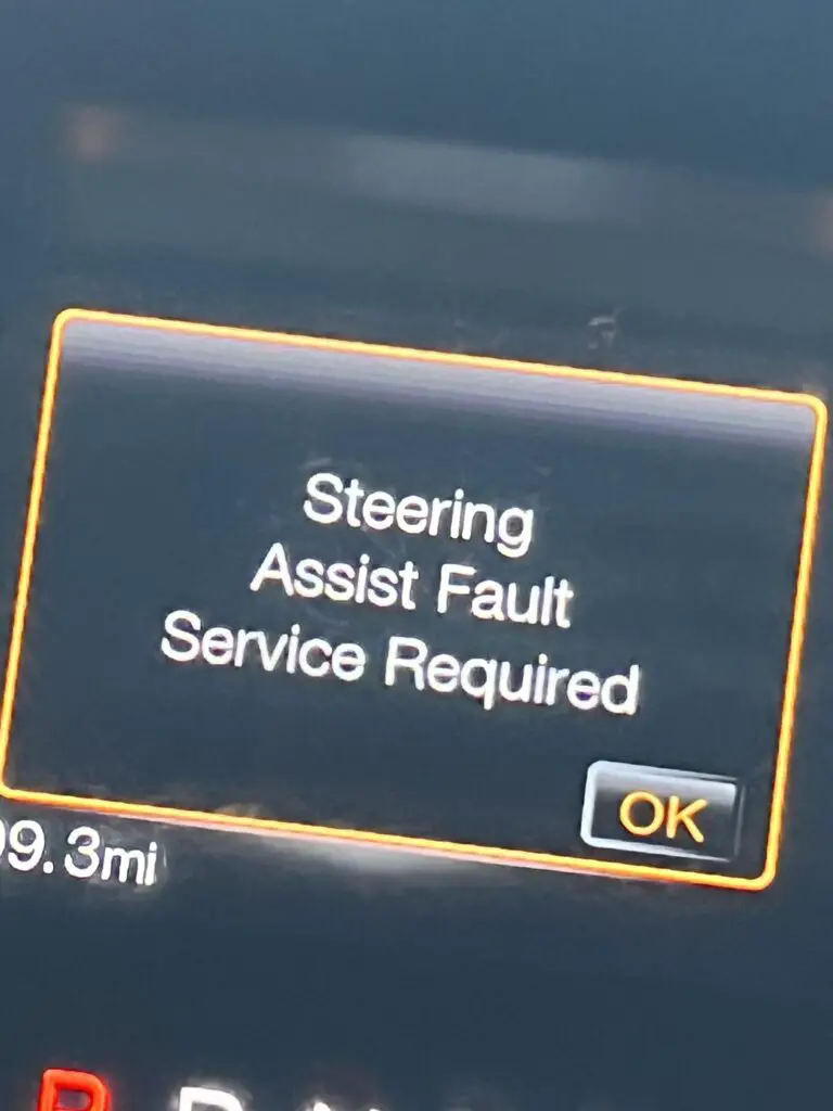 Steering Assist Fault Service Required