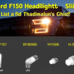 Ford F150 Headlight Bulb Size: List & Comparison Guide