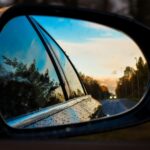 black car wing mirror